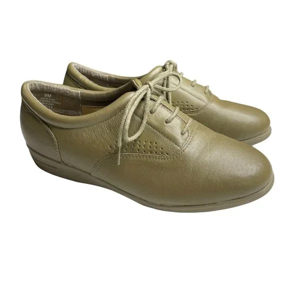 Dr Scholls Double Air Pillo Advanced Comfort Women’s Work Shoes Taupe Leather 9M - Picture 1 of 12